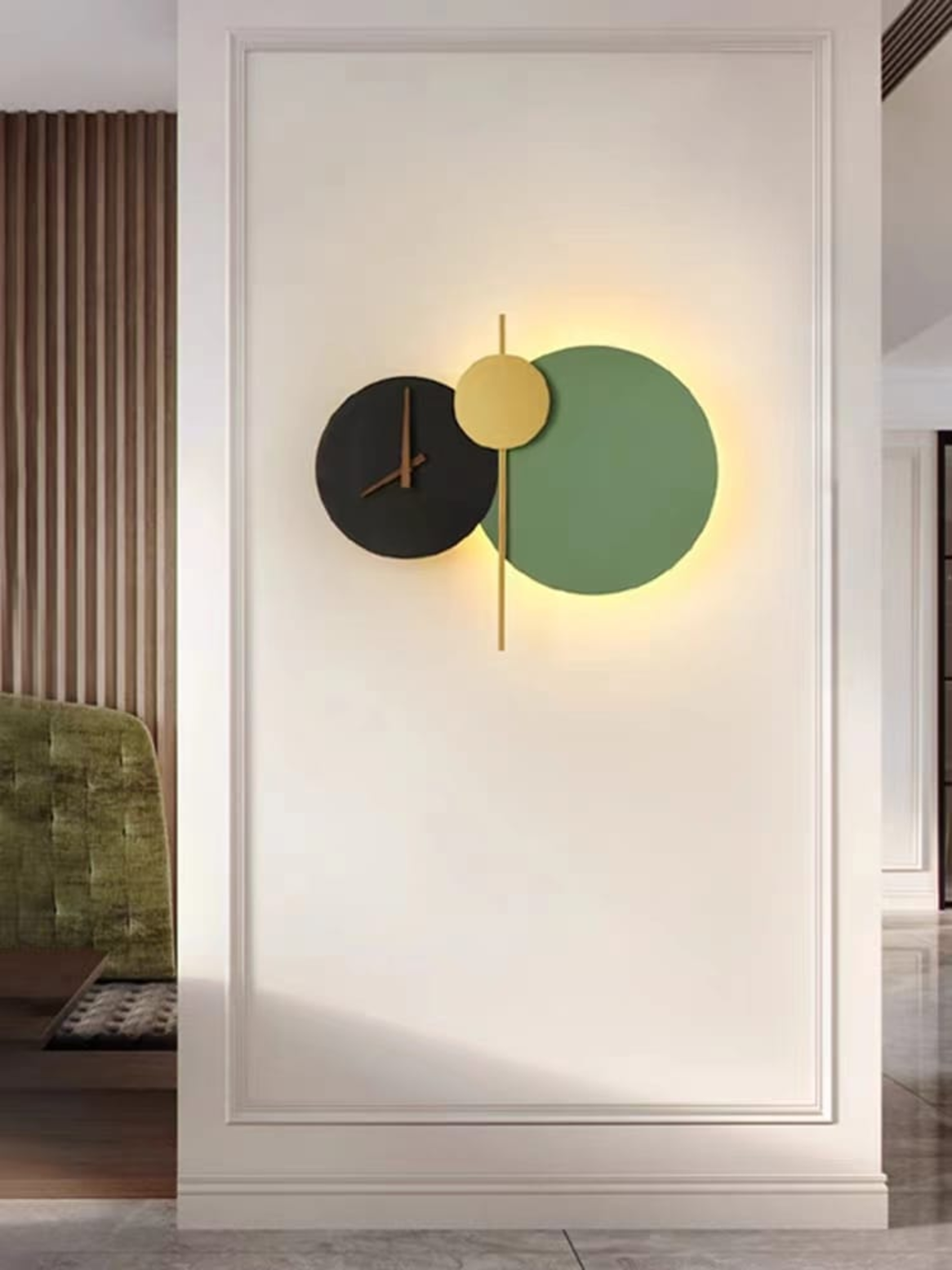 LED Metal Art Lunar Eclipse Illuminated Wall Clocks