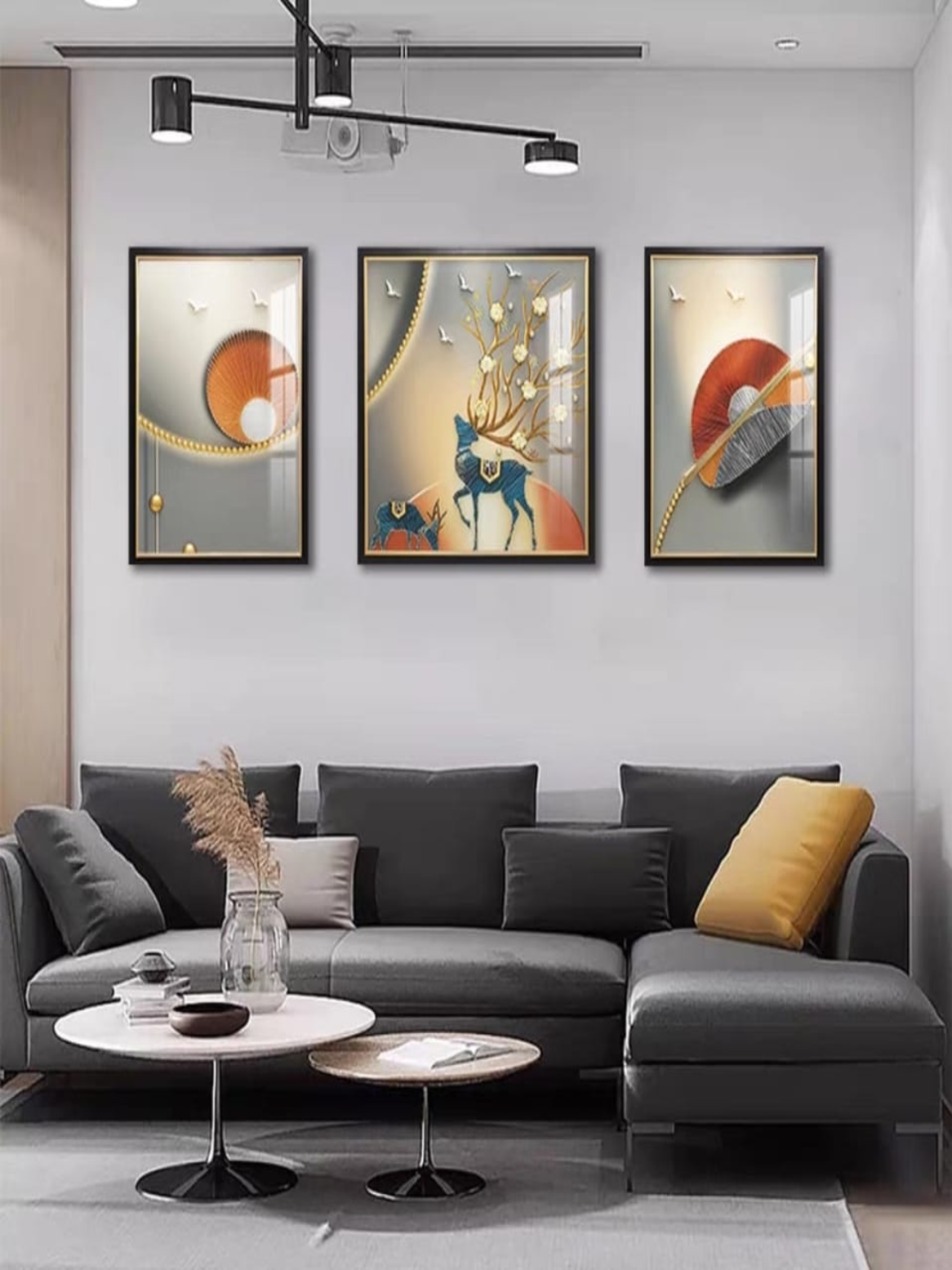 Shadow Box Paintings Modern Abstract Serenity 3D Shadow Box Wall Art Set