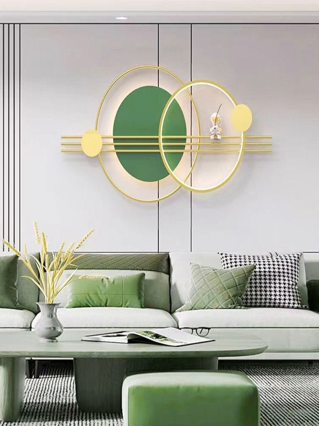 Modern Abstract LED Wall Sculpture LED Metal Art