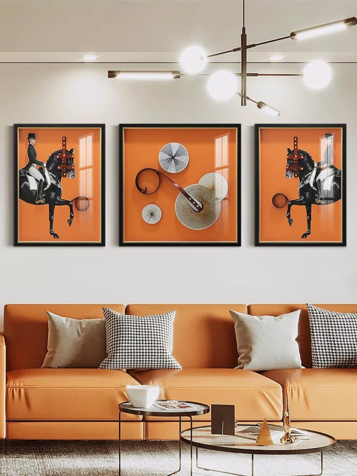 Shadow Box Paintings Equestrian Elegance & Modern Abstract 3D Shadow Box Wall Art Set