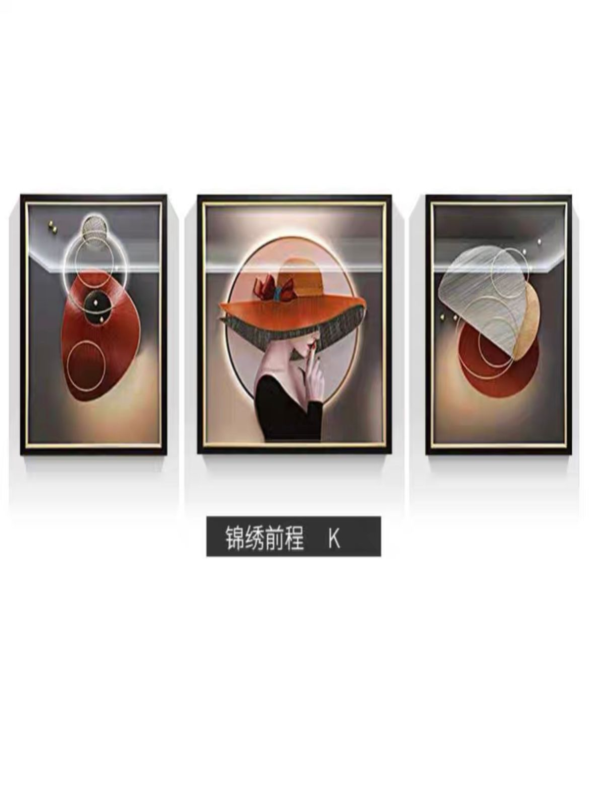 Shadow Box Paintings Chic Elegance & Abstract Forms 3D Shadow Box Wall Art Set