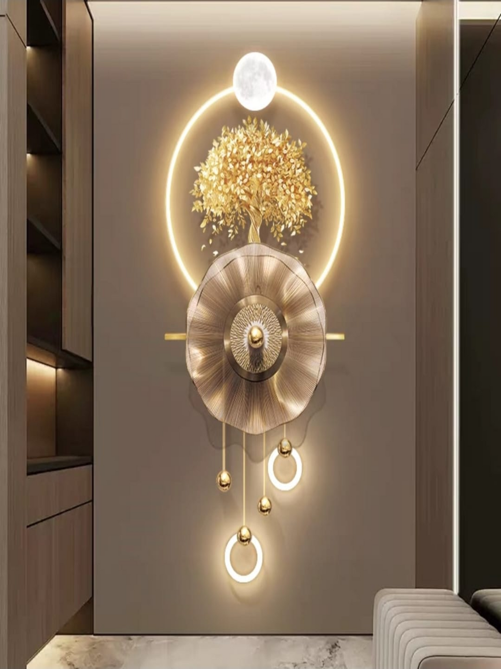 LED Crystal Paintings Moonlit Peaks & Whispering Branches