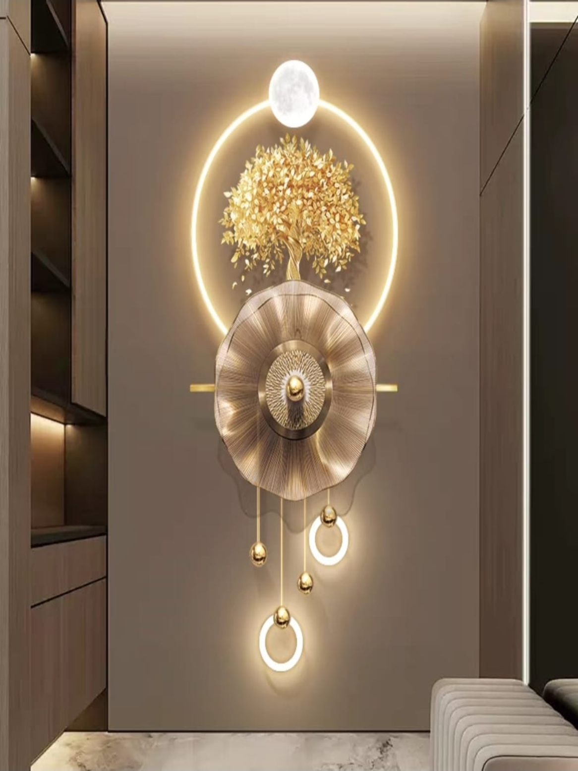 LED Crystal Paintings Moonlit Peaks & Whispering Branches