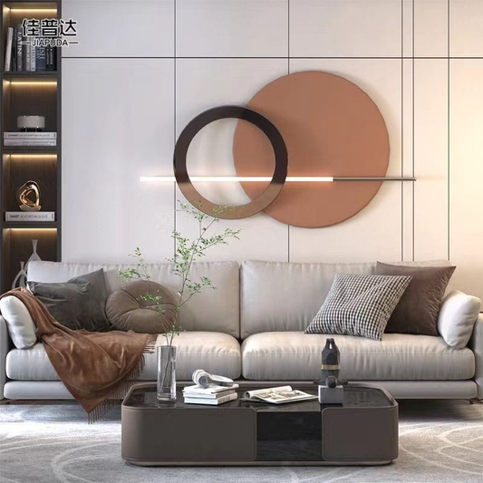 LED Metal Art Circular Eclipse Illuminated Metal Sculpture