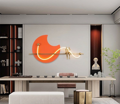 LED Metal Art Lunar Embrace Art Lights