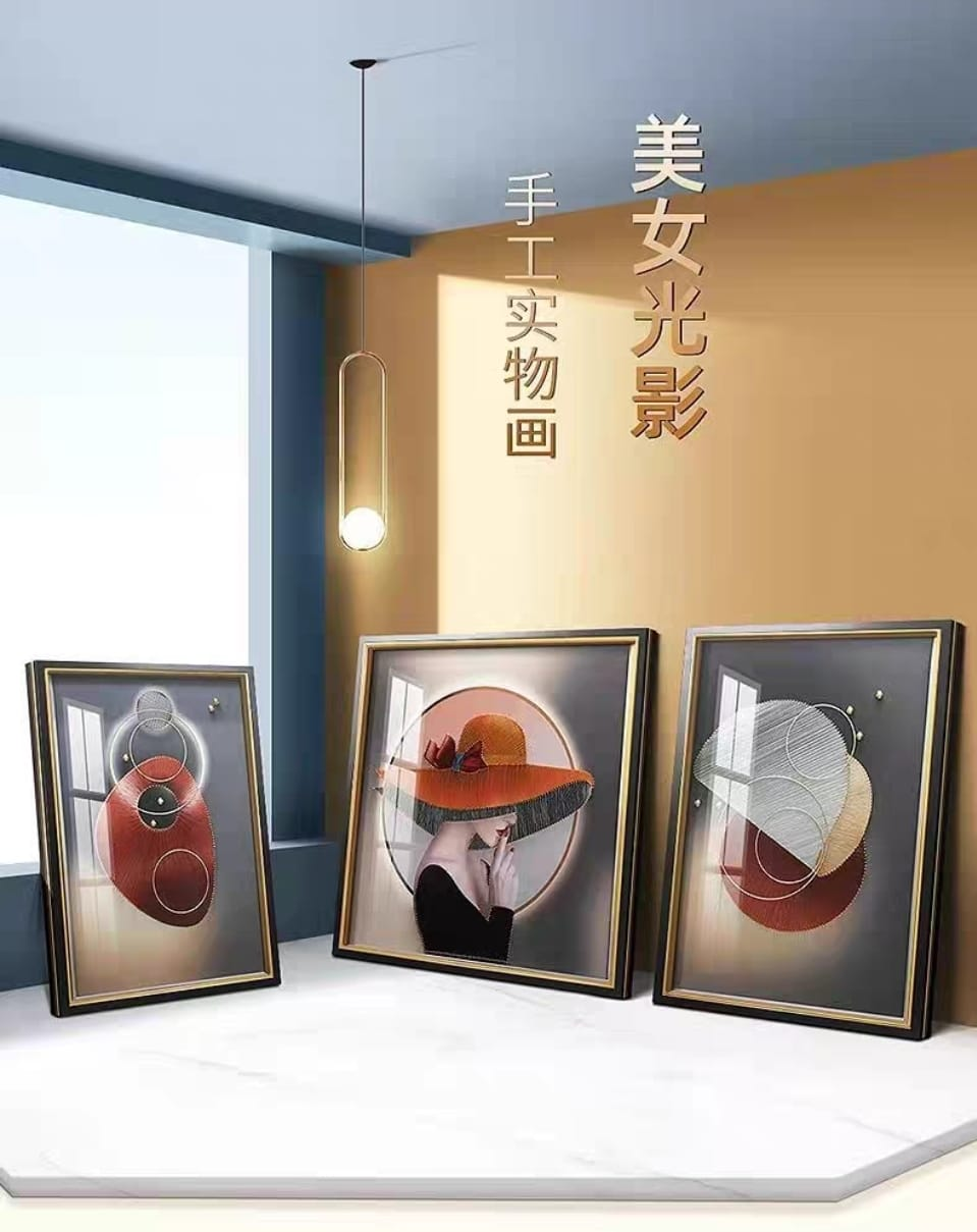 Shadow Box Paintings Chic Elegance & Abstract Forms 3D Shadow Box Wall Art Set