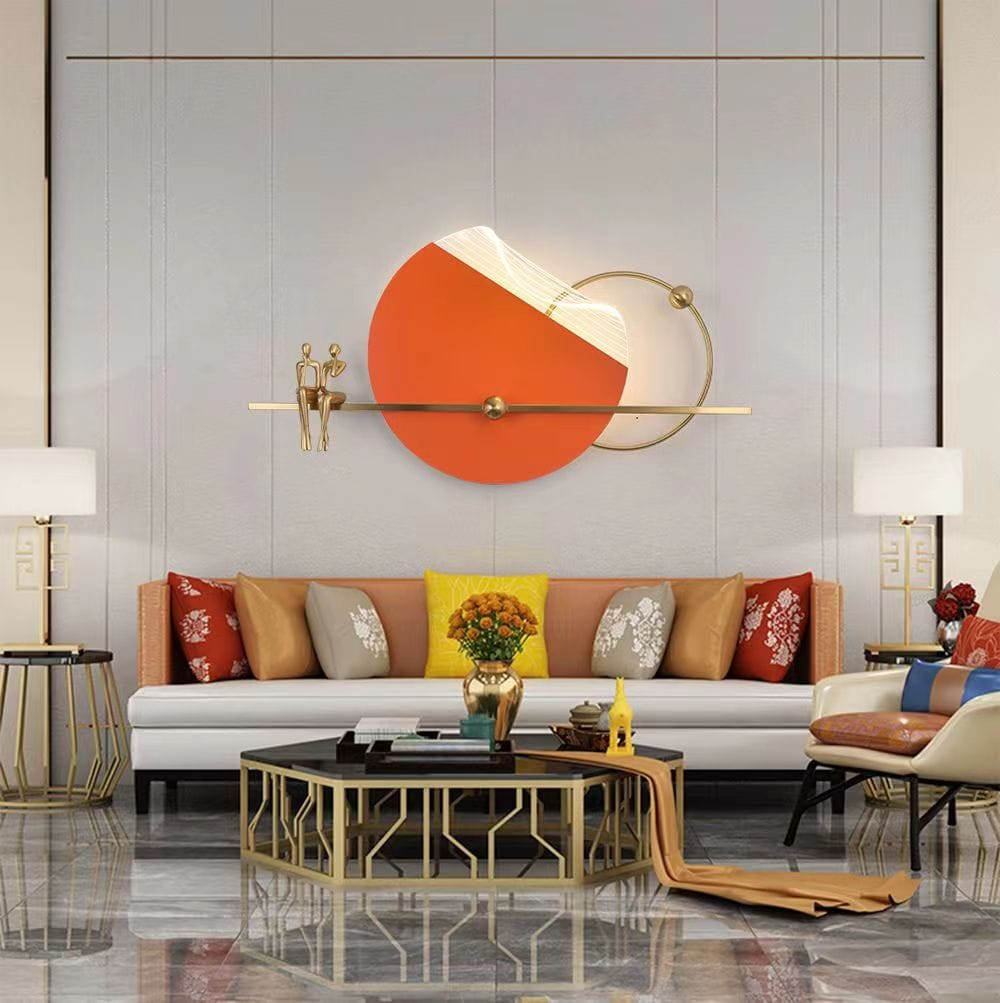 LED Metal Art Interlocking Forms Illuminated Metal Artwork