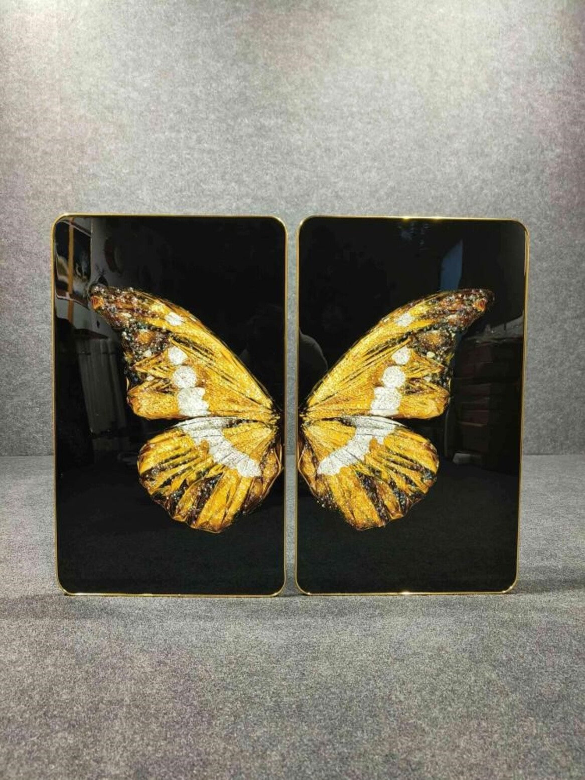 Crystal Paintings Golden Butterfly Wingspan