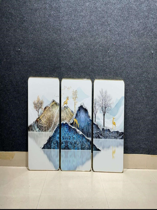 Crystal Paintings Serene Seasons Triptych Wall Art - Crystal Accents