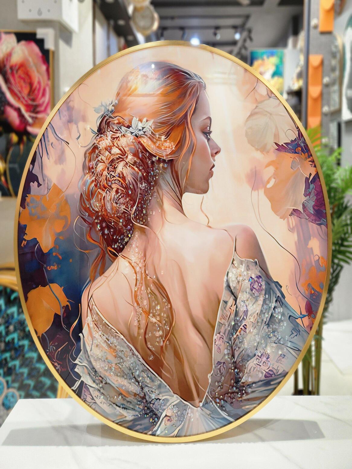 Crystal Paintings Ethereal Radiance: Crystal Infused Dreamscapes