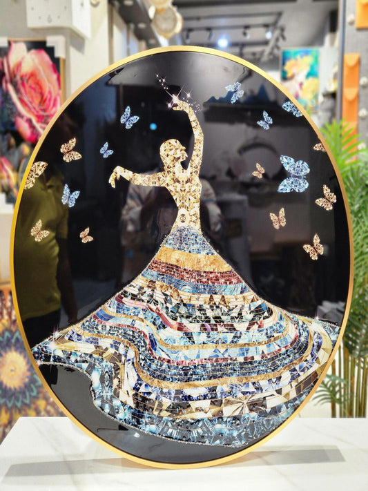 Crystal Paintings Ethereal Dance Handcrafted Crystal Mosaic Arts