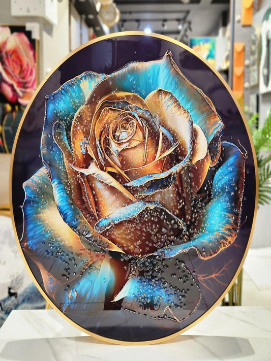 Crystal Paintings Glistening Jewel Tone Rose Crystal Paintings