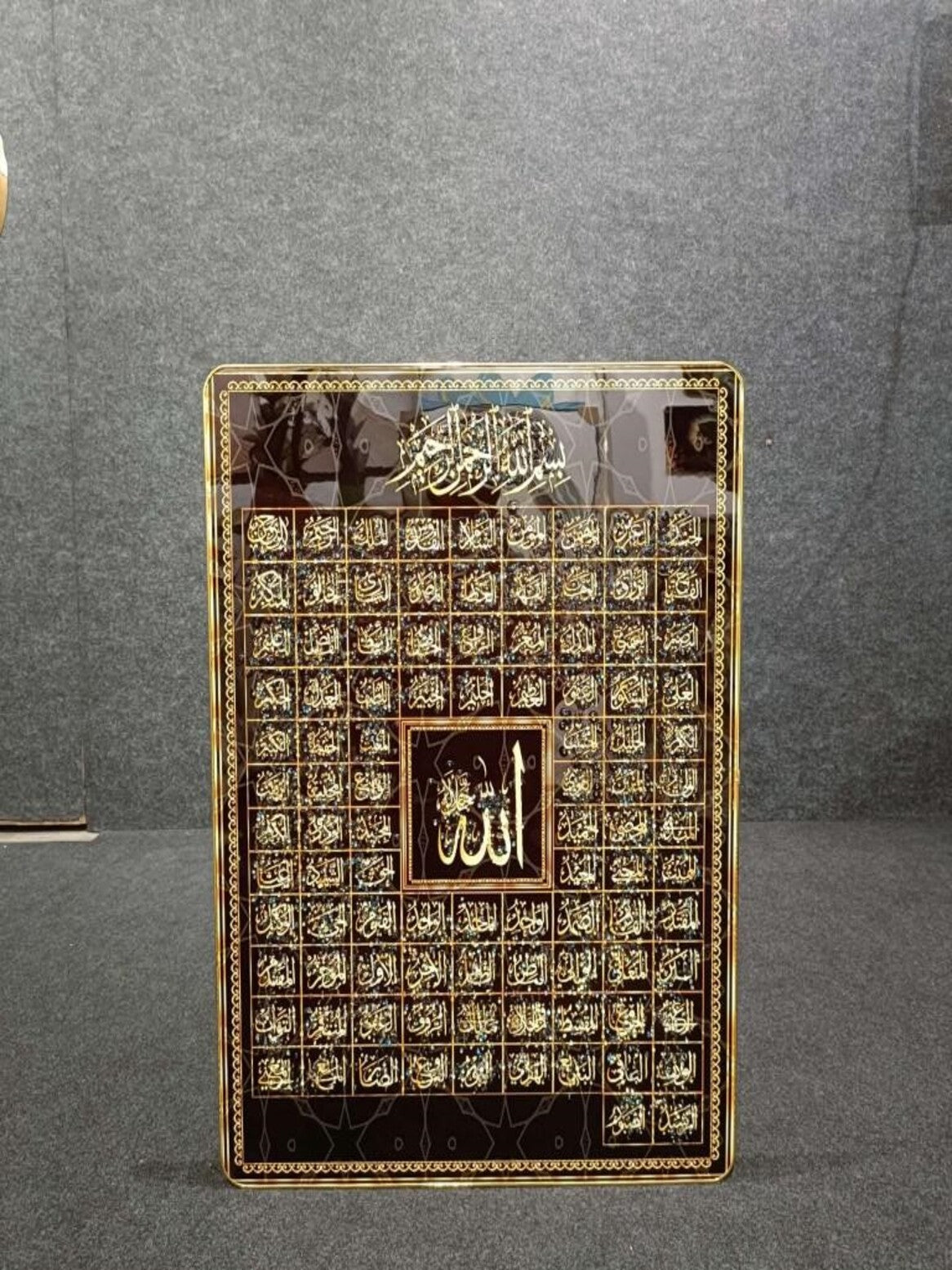 Crystal Paintings The 99 Names of Allah: Elegant Islamic Calligraphy Wall Art