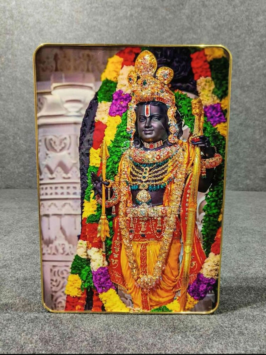Crystal Paintings Divine Rama Ornate Temple Deity Wall Art