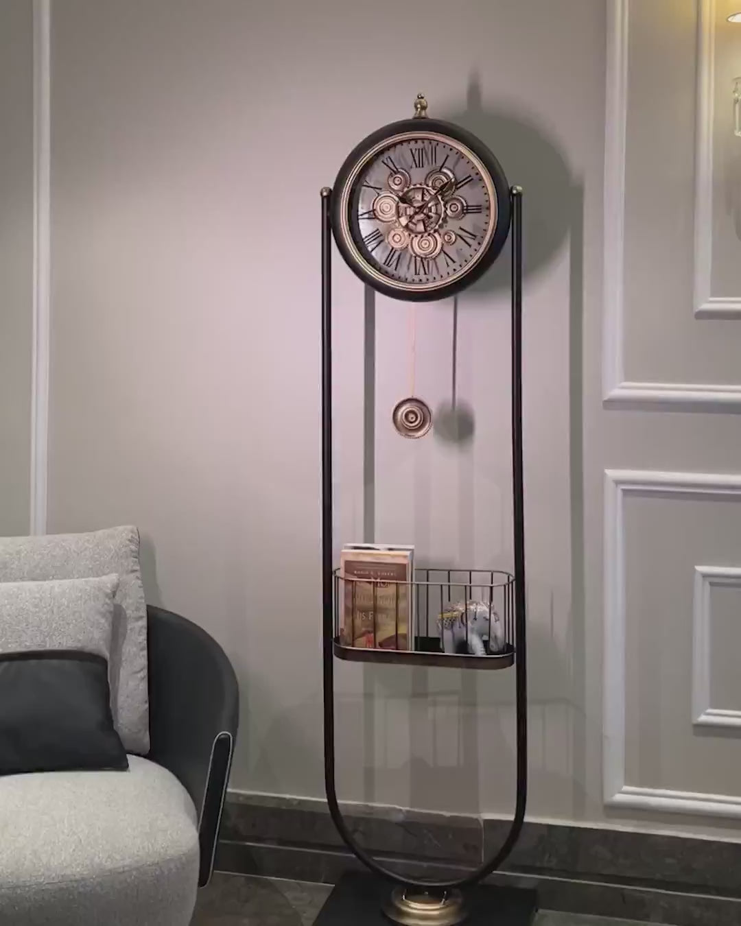 Arcadia Luxury Steel Pendulum Clock