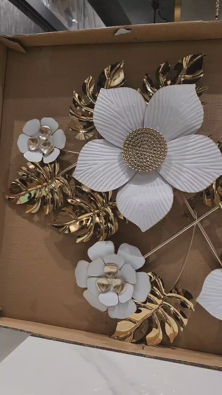 White Blossom Luxe Wall Art