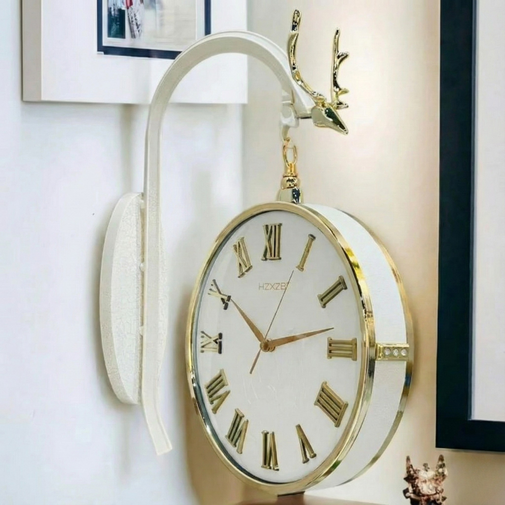 Vintage Dual Dial Hanging Clock – Luxe Numerals