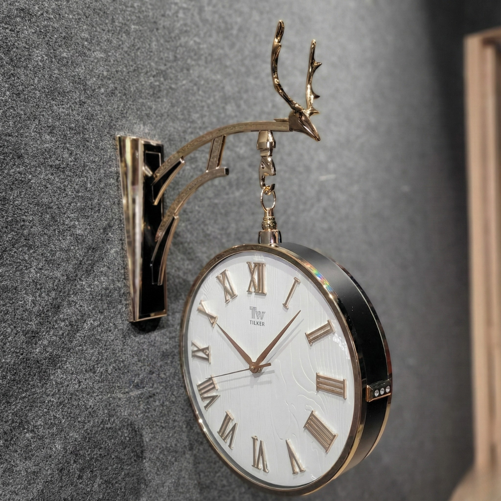 Vintage Dual Dial Hanging Clock – Luxe Numerals