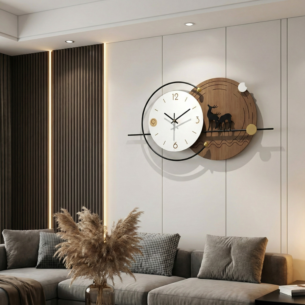 Metal wall clock