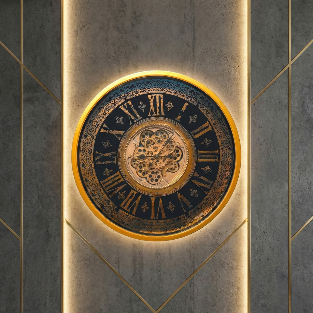 Royal Antique Metal Wall Clock