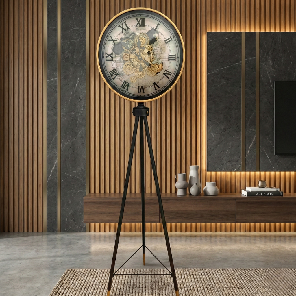Vintage Tripod Floor Clock