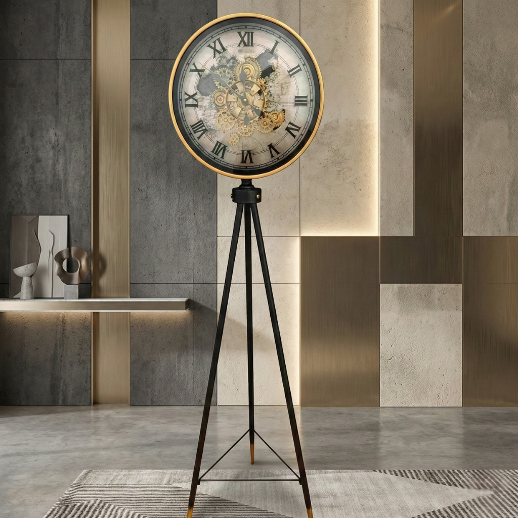 Vintage Tripod Floor Clock