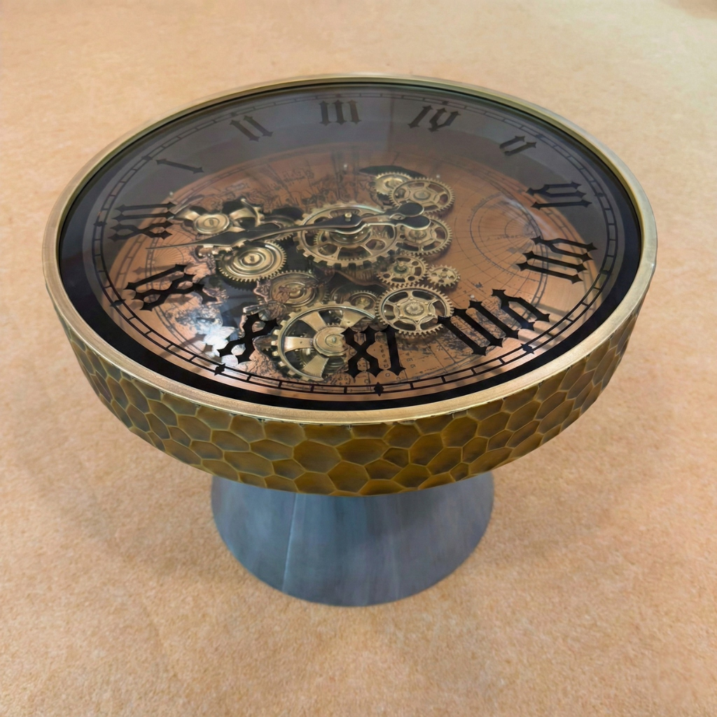 Luxury Gear Dial Clock Table