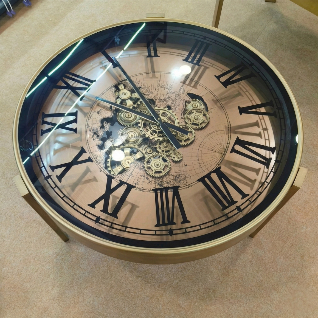 Luxury Roman Gear Dial Clock Table